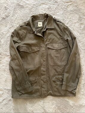 Billabong Olive Green Barn Cargo Cotton Coat